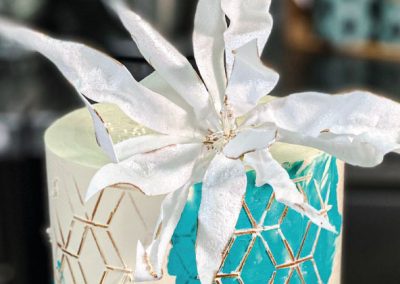 Técnicas de decoración [Tarta geométrica con flor]