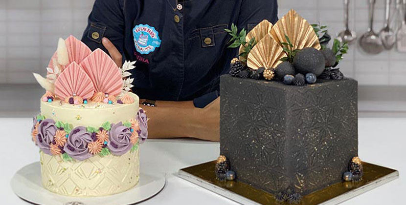 Decoración_Tarta redonda y cuadrada