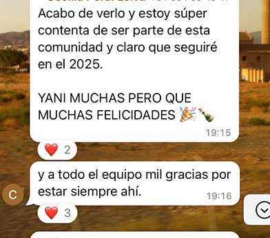 Testimonio de usuario para las clases de la Escuela Repostería Suscripción Anual el regalo de estas navidades