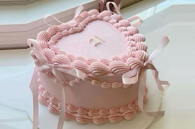 Decoración tarta vintage san valentín