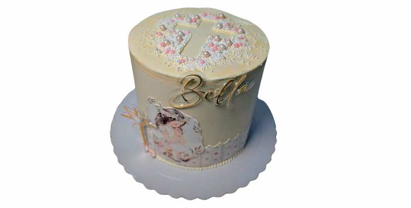 Decoración de tarta de comunión